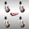 Service Caster 3 Inch 316SS Maroon Polyurethane Swivel 1-7/8 Inch Expanding Stem Caster Set SCC SCC-SS316EX20S314-PPUB-MRN-178-4 - alternate 3
